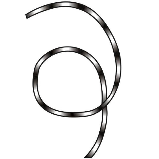 Tube Tail schwarz/weiß Spiral 6m