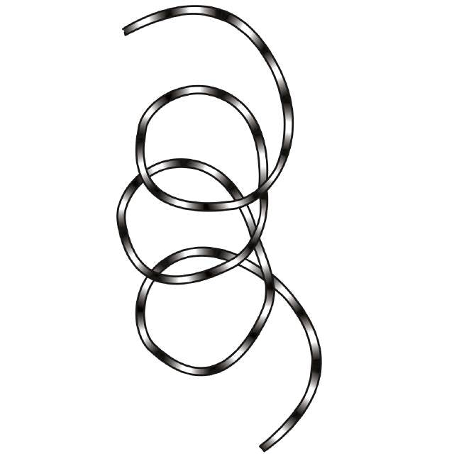 Tube Tail schwarz/weiß Spiral 24m