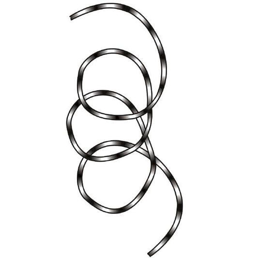 Tube Tail schwarz/weiß Spiral 24m