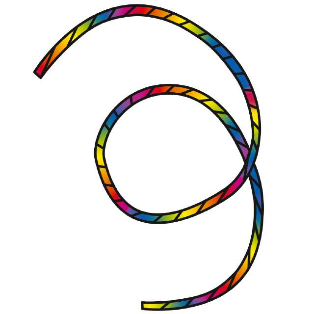 Tube Tail Rainbow Spiral 6m