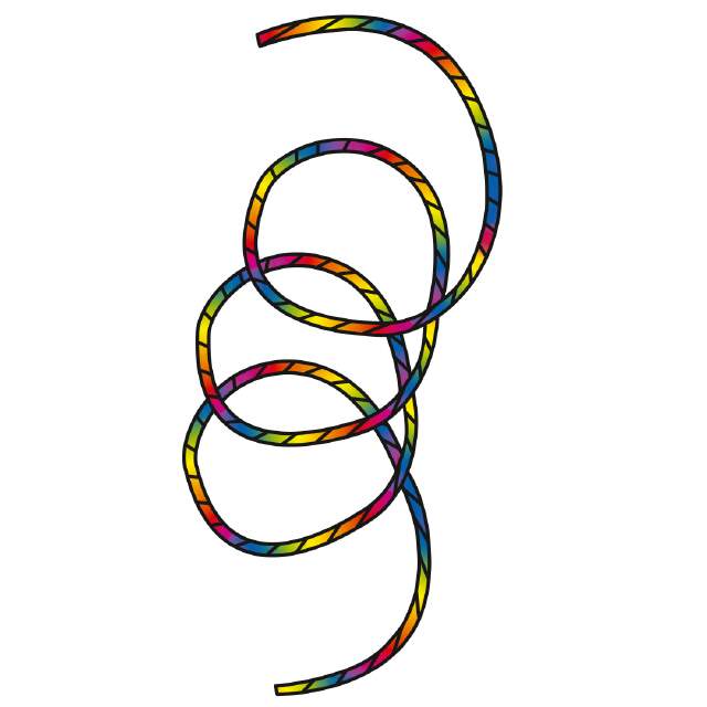 Tube Tail rainbow Spiral 24m